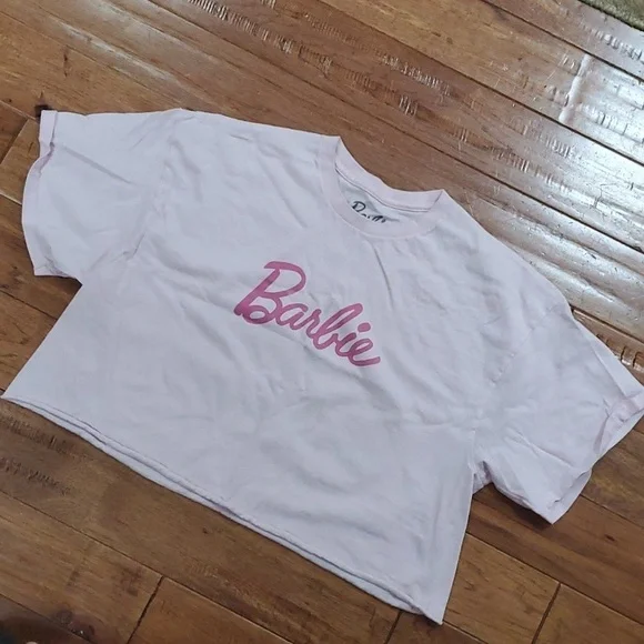 Barbie Let's Roll licensed pink crop t-shirt - Picture 3 of 6